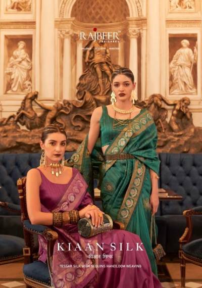 Kiaan Silk By Rajbeer Weaving Silk Partywear Saree Collection